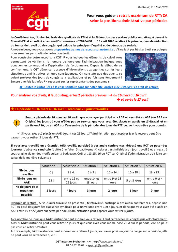 Rachat De Rtt Fonction Publique Mai 20 – Info Ponction et proratisation RTT VF lissée mise en page OK_1